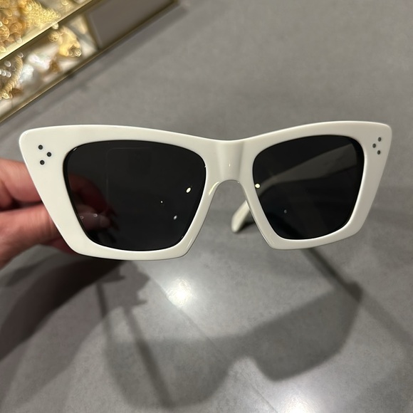 Celine Cat-eye Sunglasses in White - Picture 3 of 3